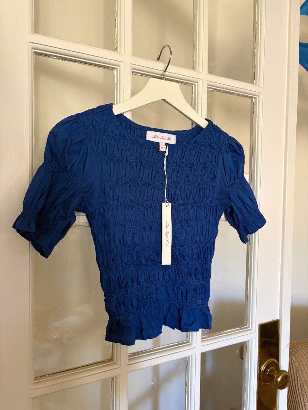 NWT Lisa Says Gah Smocked Sienna Top XS